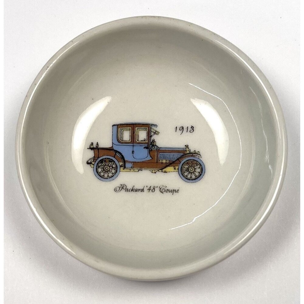 VTG 1960s HELMUT KRUGER 3.25" Round Porcelain Packard '48 Coupe TRINKET TRAY